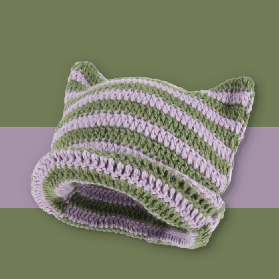 Cat Ears Knitted Winter Hat
