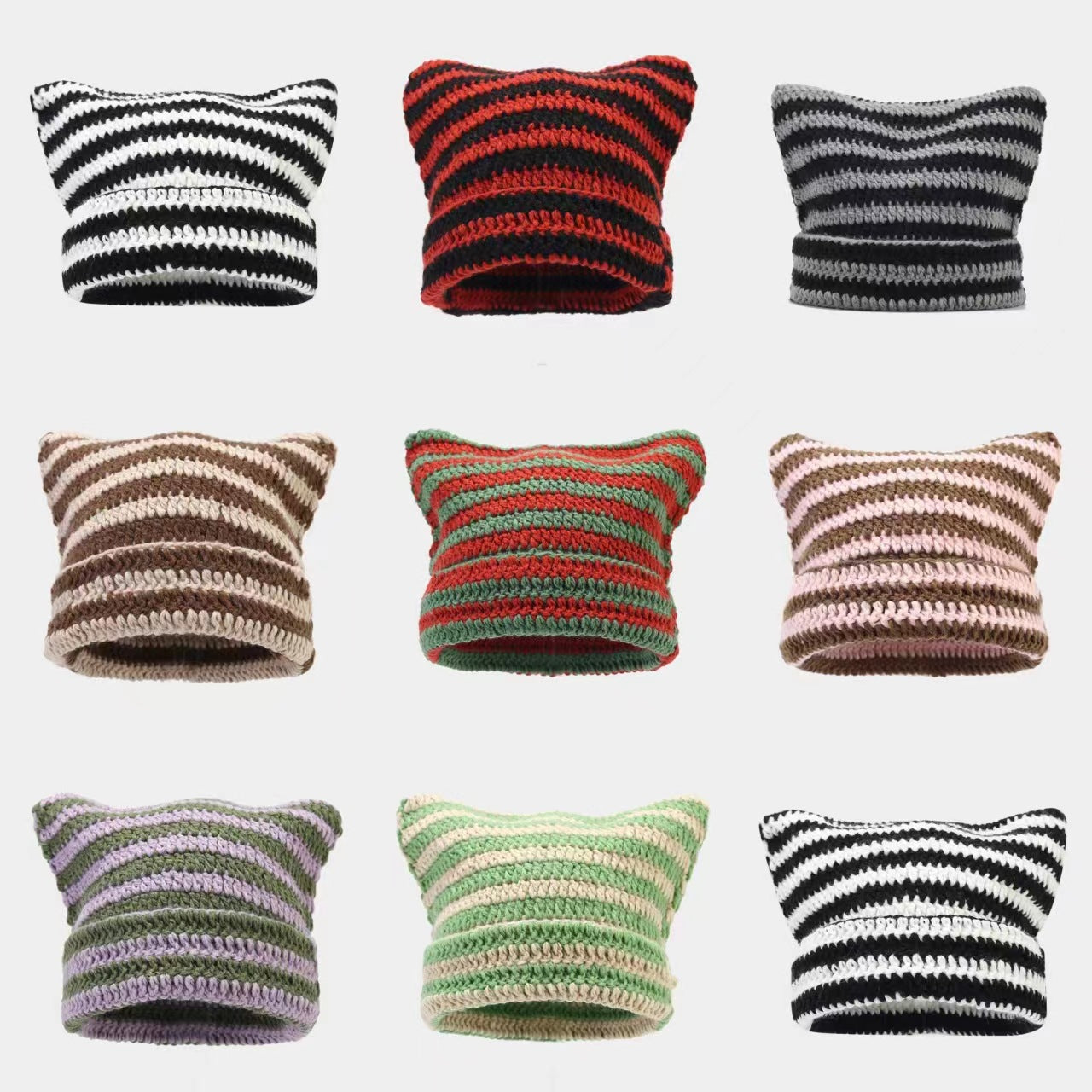 Cat Ears Knitted Winter Hat