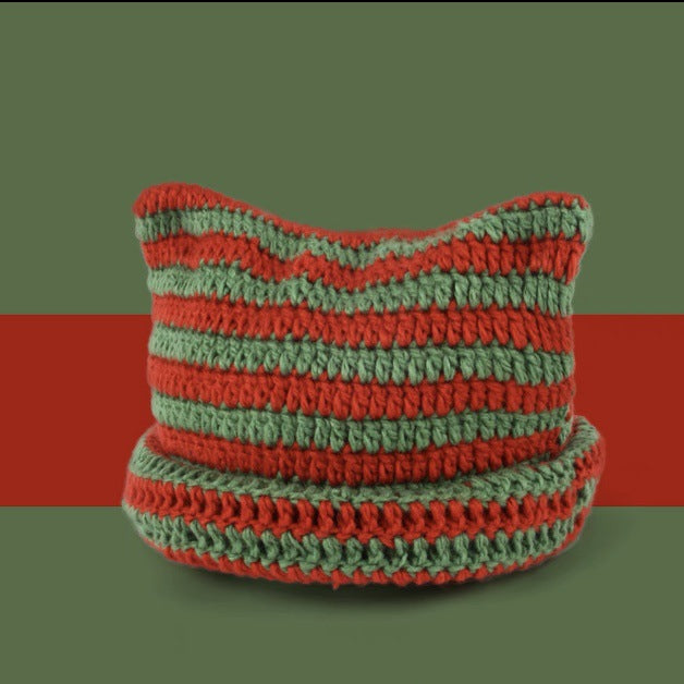 Cat Ears Knitted Winter Hat