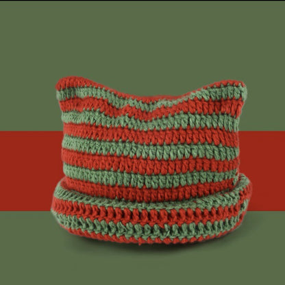 Cat Ears Knitted Winter Hat