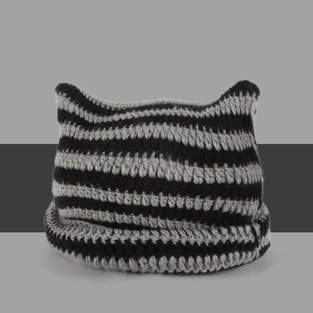 Cat Ears Knitted Winter Hat
