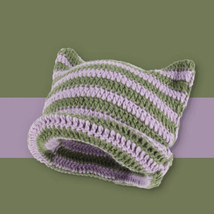 Cat Ears Knitted Winter Hat