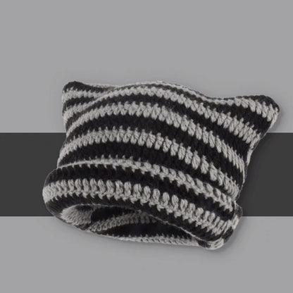 Cat Ears Knitted Winter Hat